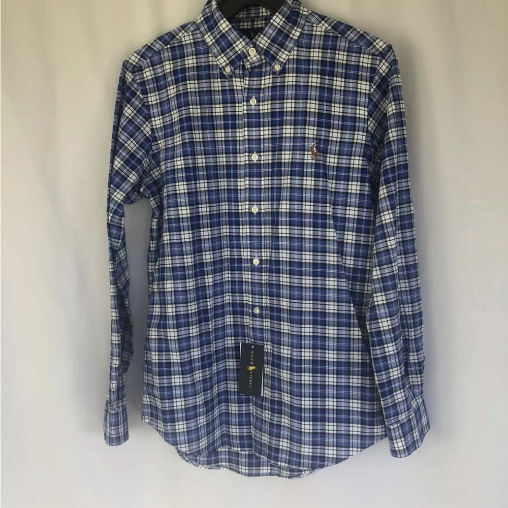 Men's Blue Plaid Shirt